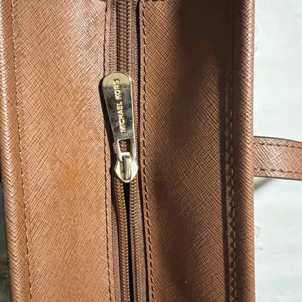 Michael Kors Brown Tote with Colorful Patches - Picture 6 of 13
